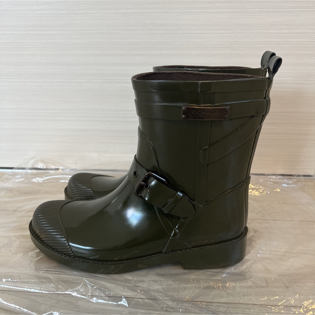 新品◇Coach コーチ Rain Bootie レイン ブーティー 23cm