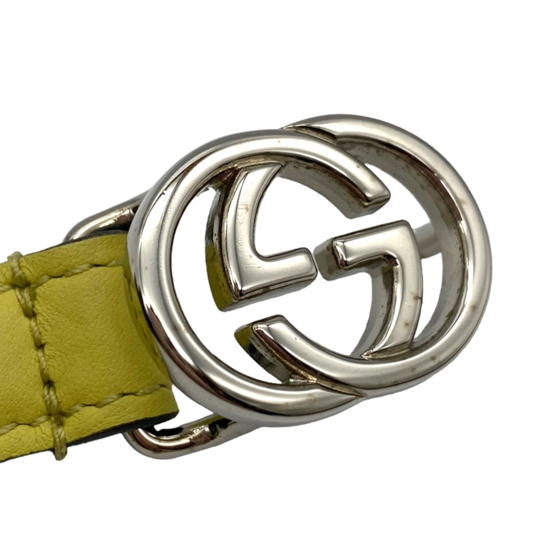 Gucci - グッチ GUCCI インターロッキングG ベルト 370552 イエロー