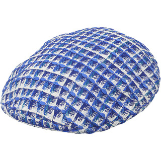 シャネル(CHANEL)のシャネル ツイード ベレー帽 Mサイズ ブルー/ホワイト 2019年クルーズ(ハンチング/ベレー帽)