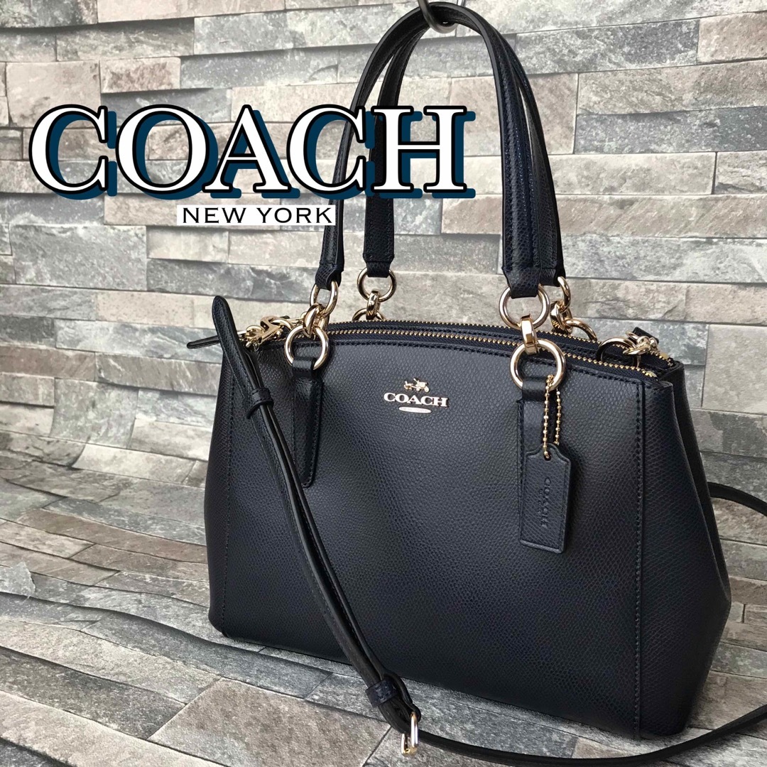 ◆◇ COACH ショルダーバッグ ネイビー レザー レディース 2WAY ◆◇ ◆◇ COACH ショルダーバッグ ネイビー レザー レディース 2WAY ◆◇