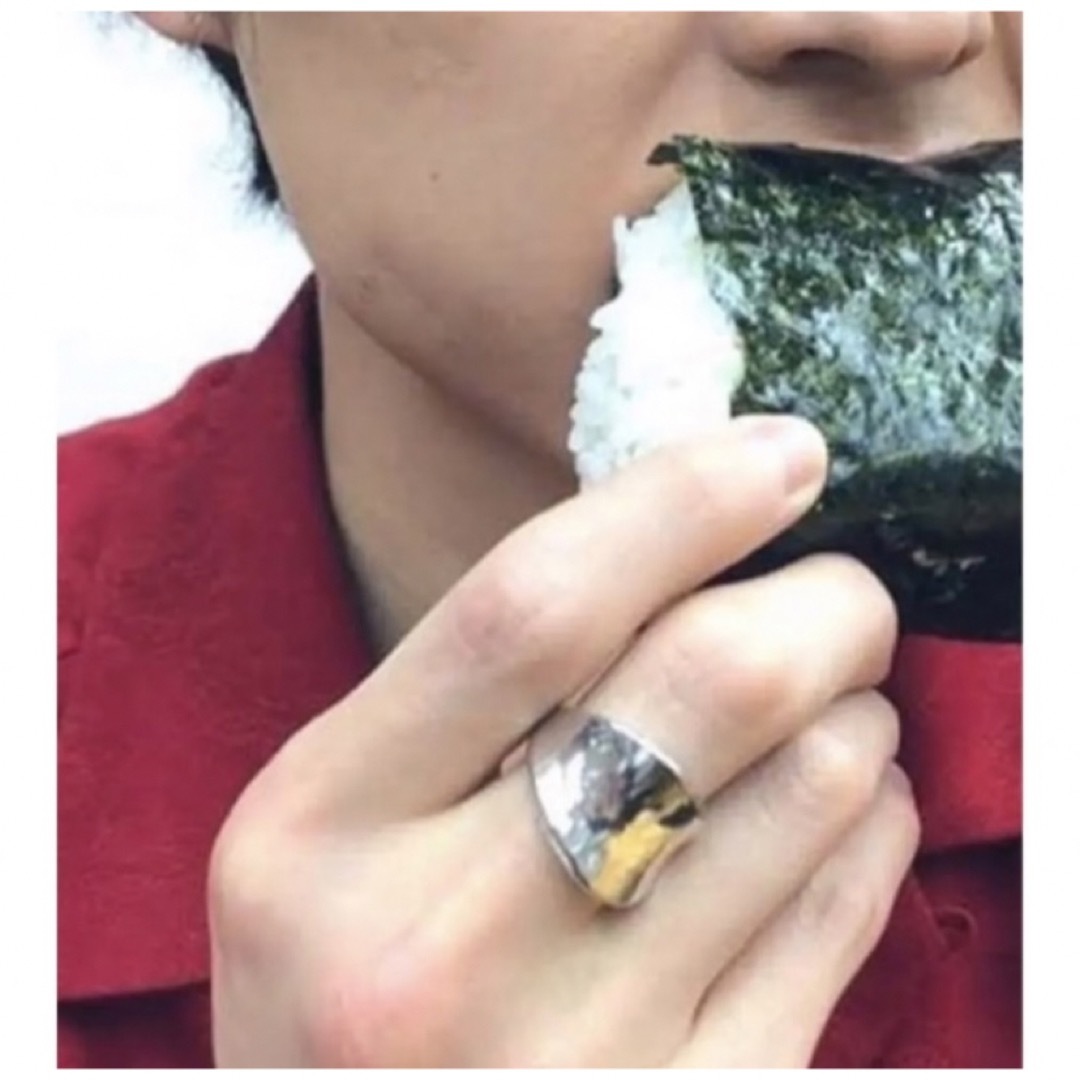 松村北斗 着用リング 逆甲丸プレーン反り返った指輪ワイド幅広14号　5jkっん川 メンズのアクセサリー(リング(指輪))の商品写真