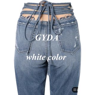 ジェイダ(GYDA)の【完売】GYDA バックレースUPペグトップデニムパンツ(デニム/ジーンズ)