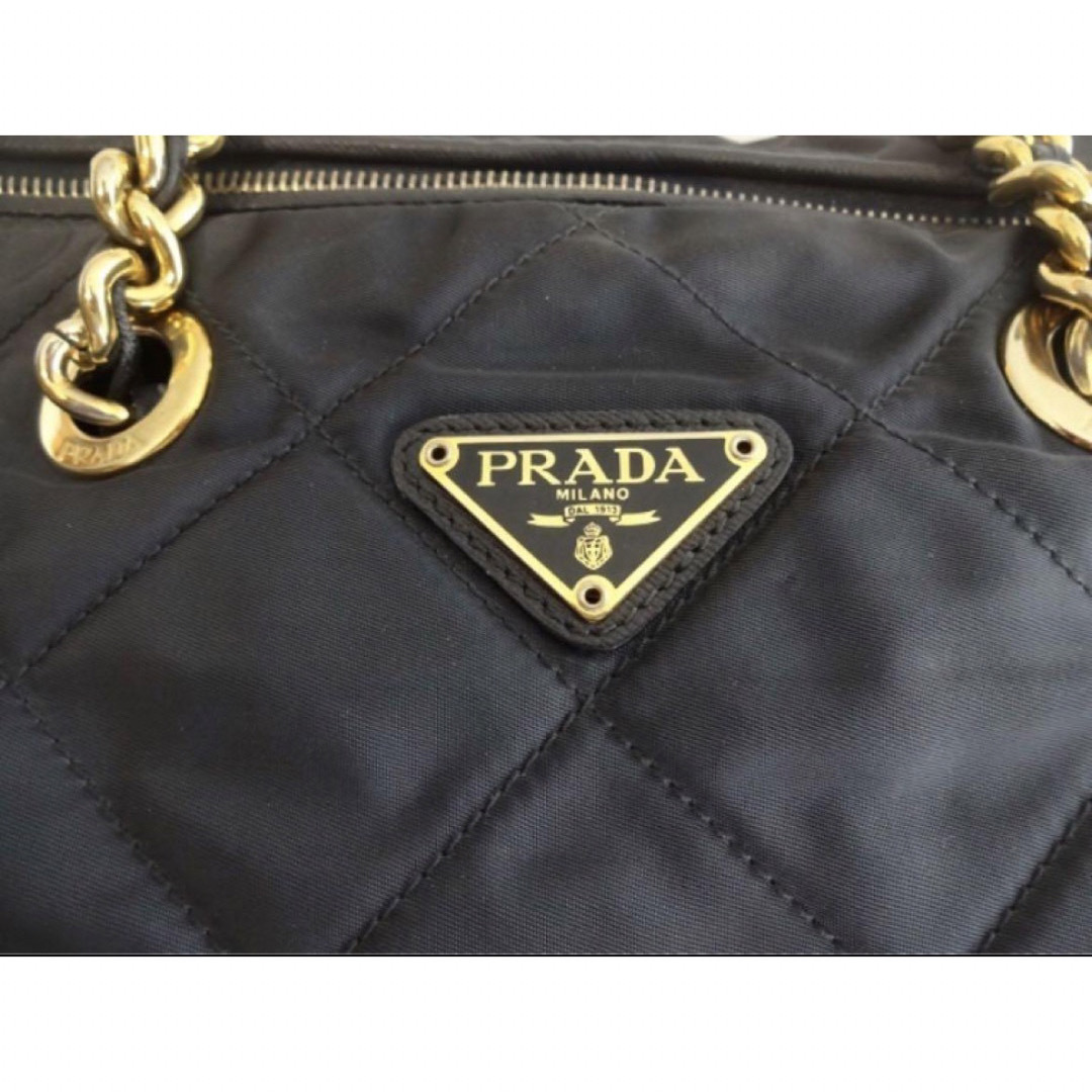 PRADA(プラダ)の★美品、正規品★PRADA  キルティング 三角ロゴ ボストンバッグ レディースのバッグ(ショルダーバッグ)の商品写真