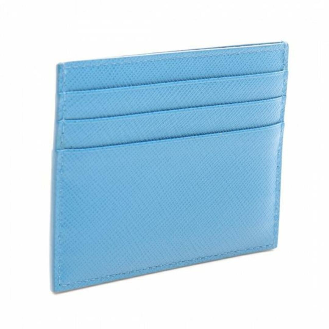 PRADA - SAFFIANO SHINE カードケース サフィアーノレザー ブルーの