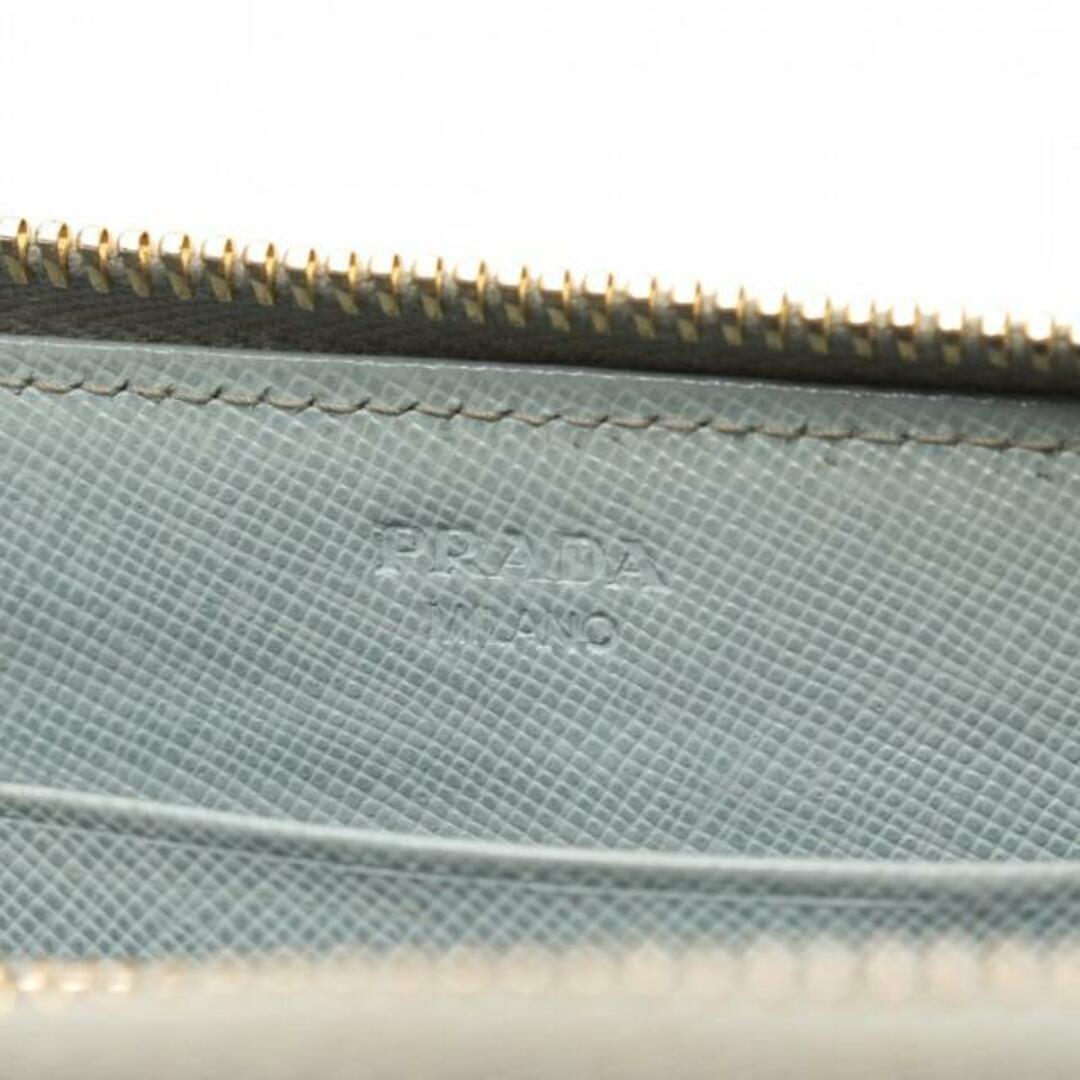 PRADA(プラダ)の ラウンドファスナー長財布 サフィアーノレザー ライトブルー レディースのファッション小物(財布)の商品写真