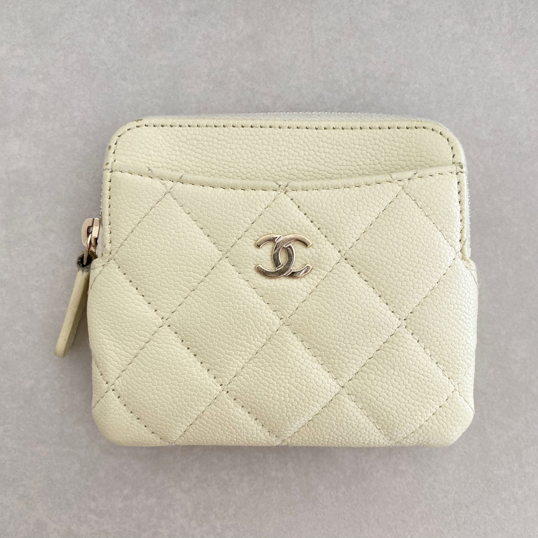 在庫限最終特価 CHANEL キャビアスキン カードケース コインケース