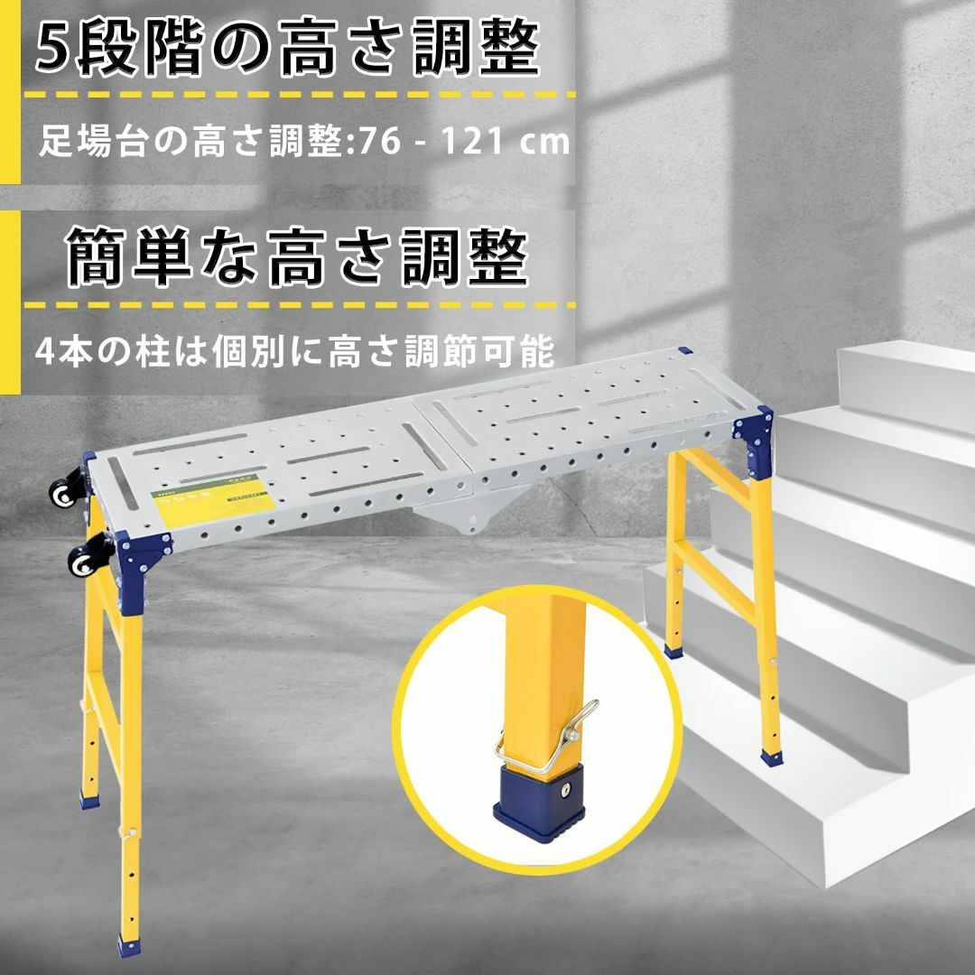 DFIXIT 折りたたみ式足場 足場台 洗車 脚立 作業台 折畳み 踏み台 ステ