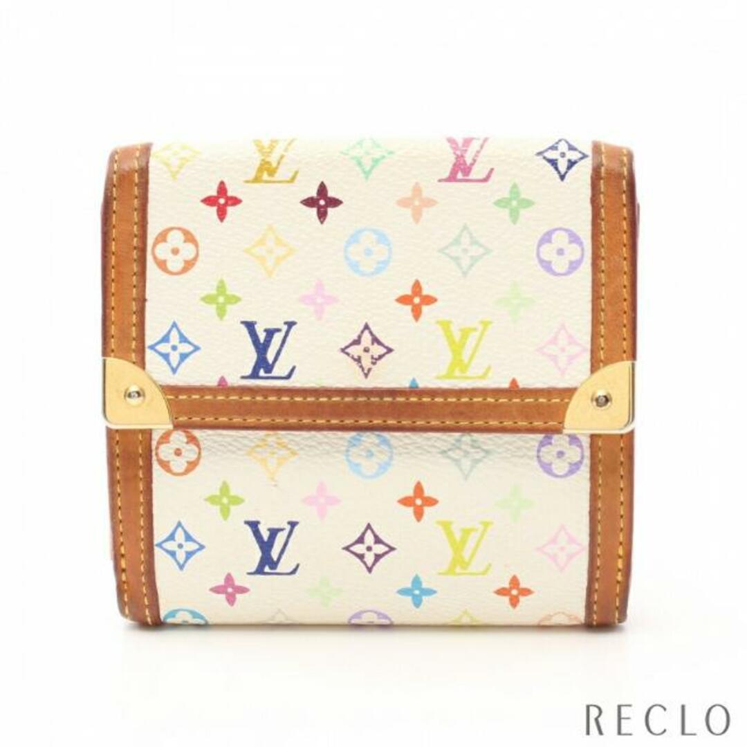 LOUIS VUITTON(ルイヴィトン)のポルトモネビエカルトクレディ モノグラムマルチカラー ブロン Wホック財布 PVC レザー ホワイト レディースのファッション小物(財布)の商品写真