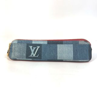 ルイヴィトン(LOUIS VUITTON)のルイヴィトン LOUIS VUITTON トゥルース エリザベット GI0444 ダミエ デニム パッチワーク 筆箱 ステーショナリー ポーチ ペンケース デニム ブルー(ペンケース/筆箱)