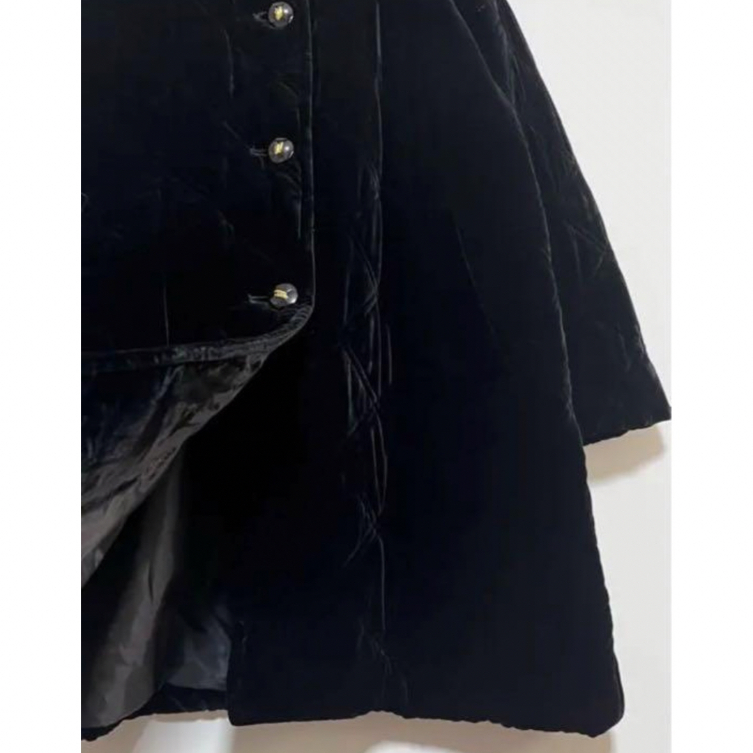 【古着】ベルベット　キルティング　コート レディースのジャケット/アウター(ロングコート)の商品写真