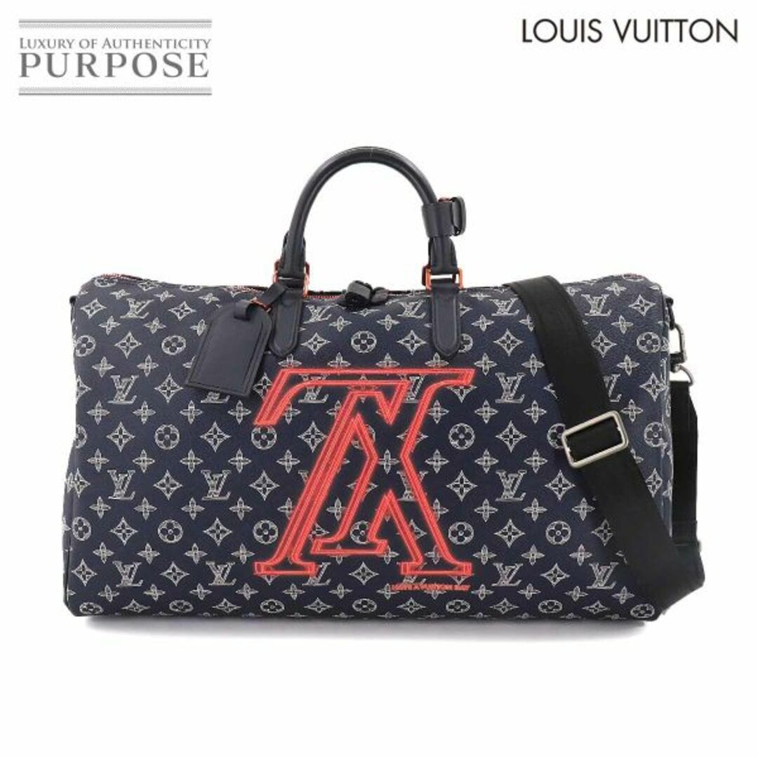 未使用 展示品 ルイ ヴィトン LOUIS VUITTON モノグラム インク アップサイドダウン キーポル バンドリエール 50 M43684 VLP 90184642