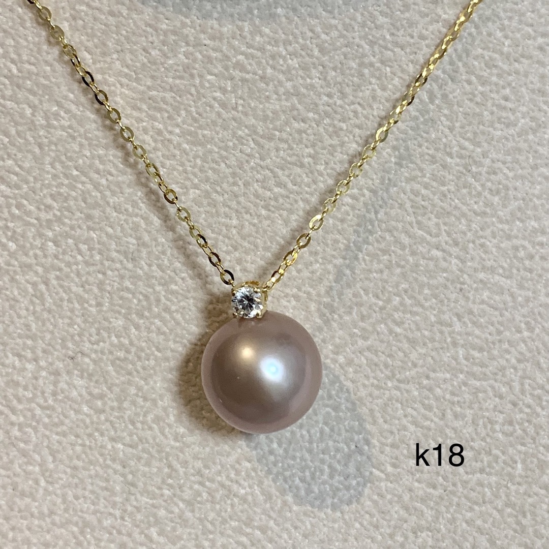 ペンダントトップ 淡水真珠 パールネックレス パールペンダント 天然 k18  レディースのアクセサリー(ネックレス)の商品写真