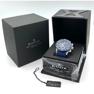 エドックス(EDOX)のEDOX クロノオフショア1 ネイビー クロノグラフ 10221 時計 (腕時計(アナログ))