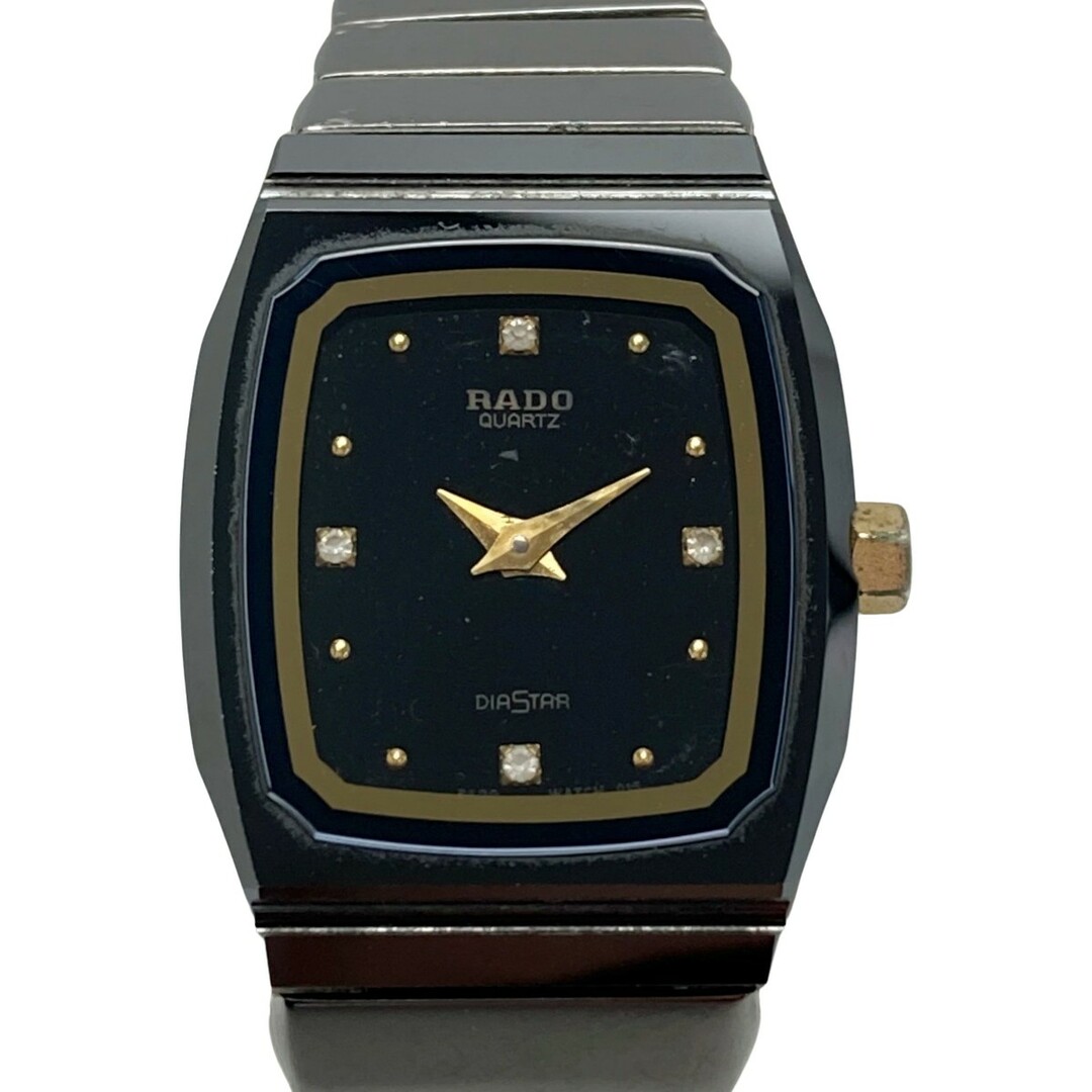 ☆☆RADO ラドー ダイヤスター 4Pダイヤ 133.9540.3 ブラック クォーツ レディース 腕時計 DIASTAR