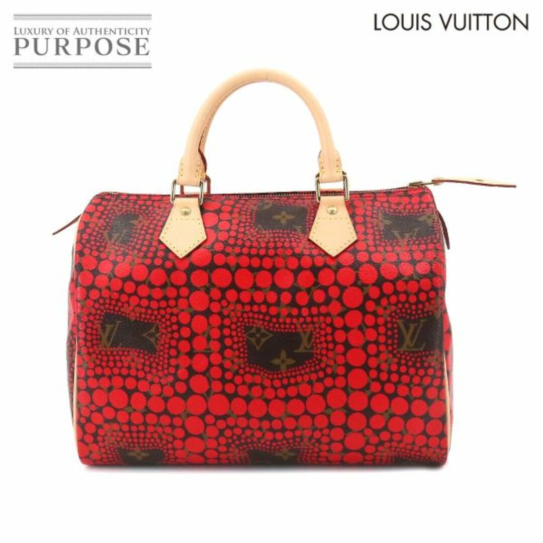 未使用 ルイ ヴィトン LOUIS VUITTON モノグラム タウン スピーディ30 ハンド バッグ クサマヤヨイ ルージュ M40693 VLP 90195377