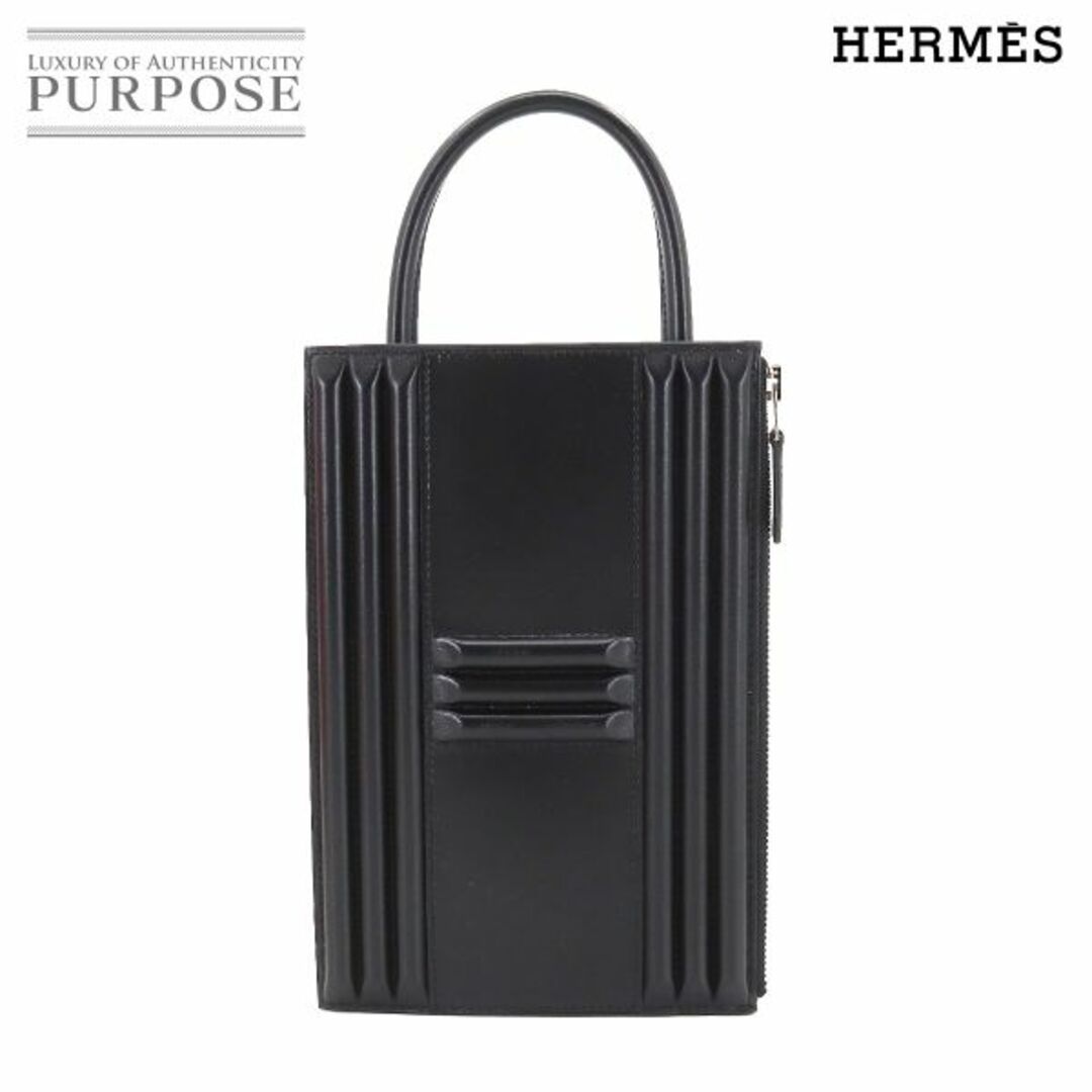 未使用 展示品 エルメス HERMES カデナ クラッチ バッグ タデラクト ブラック U刻印 シルバー 金具 VLP 90196320