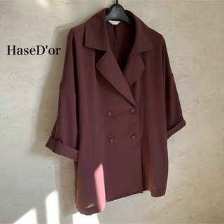 HaseD'or✨レディース七分袖ダブルジャケット【極美品】(テーラードジャケット)