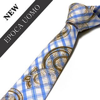 エポカウォモ(EPOCA UOMO)の伊勢丹 EPOCA UOMO エポカ ネクタイ チェック&ペイズリー WH BL(ネクタイ)