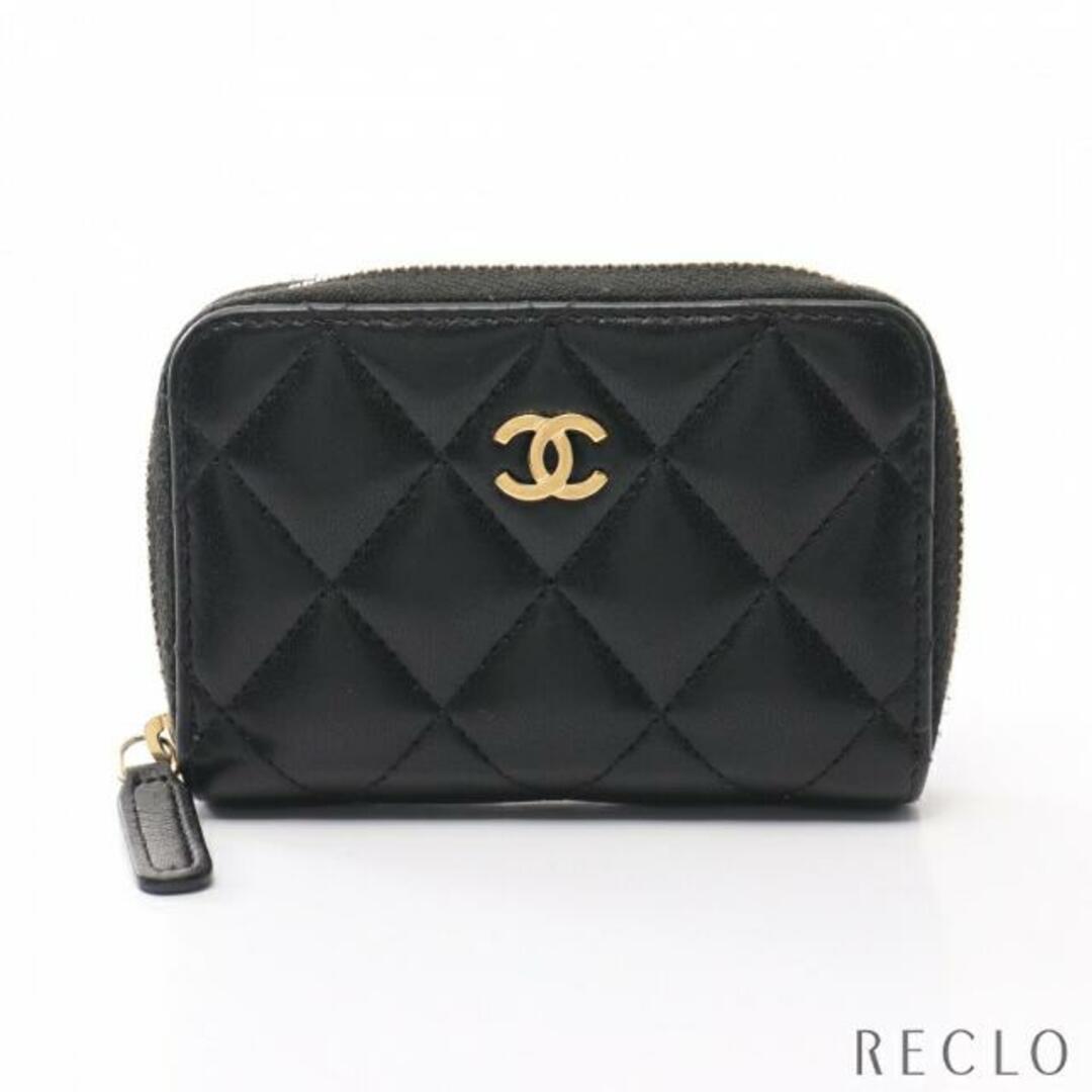 CHANEL(シャネル)のマトラッセ コインケース ラムスキン ブラック ゴールド金具 レディースのファッション小物(財布)の商品写真