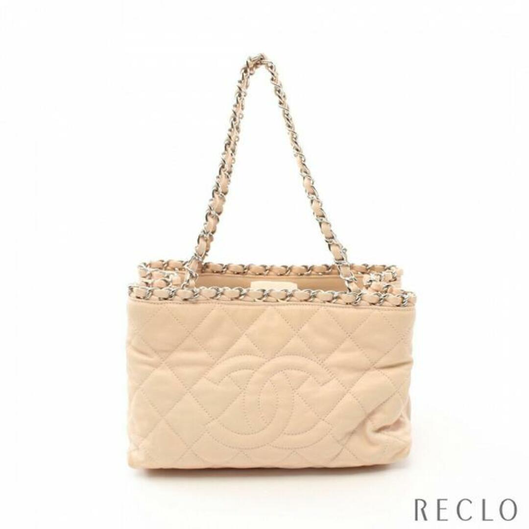 CHANEL(シャネル)のマトラッセ チェーンハンドバッグ ラムスキン ピンクベージュ シルバー金具 レディースのバッグ(ハンドバッグ)の商品写真