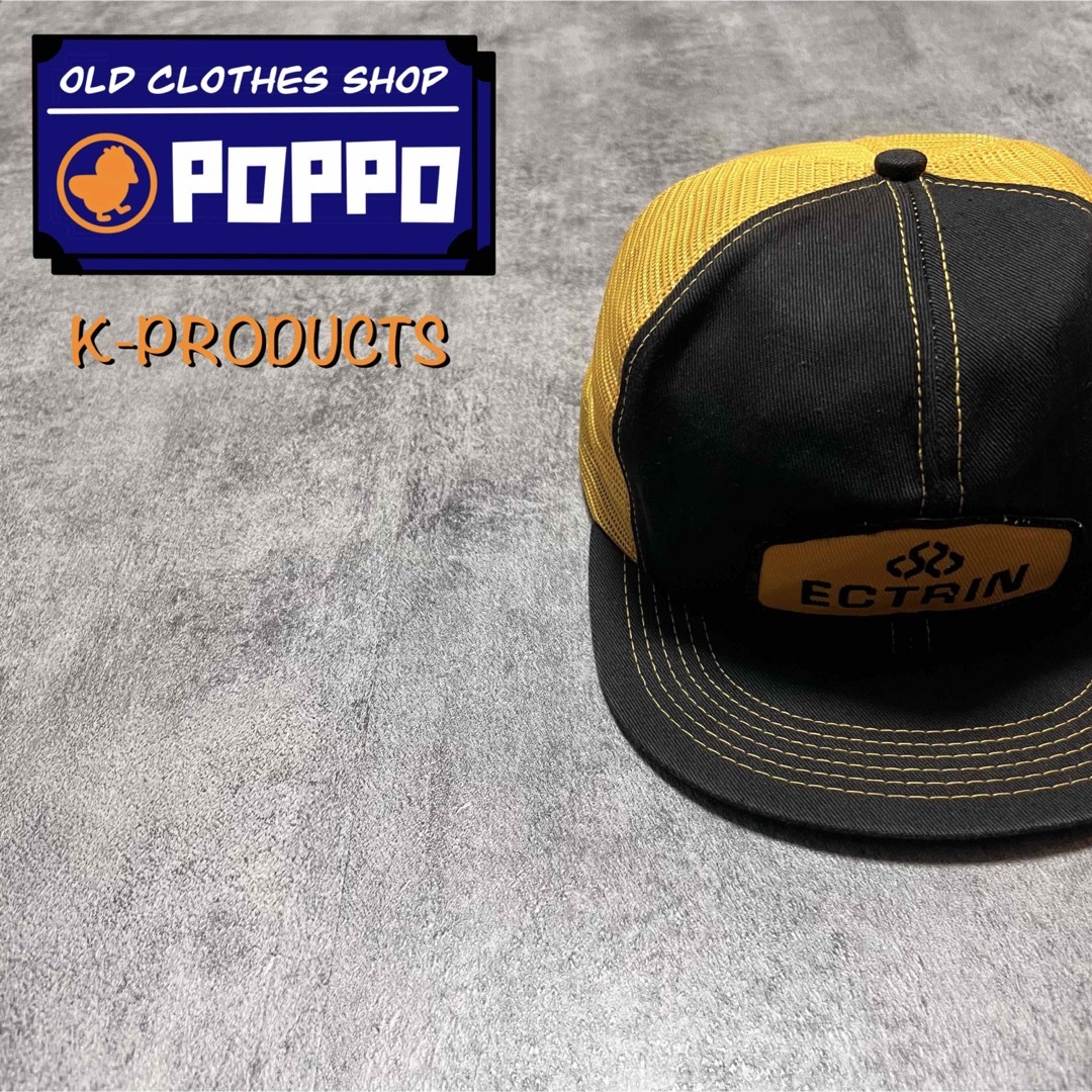 K-PRODUCTS☆USA製ECTRIN企業刺繍ロゴメッシュキャップ 70s〜の通販 by