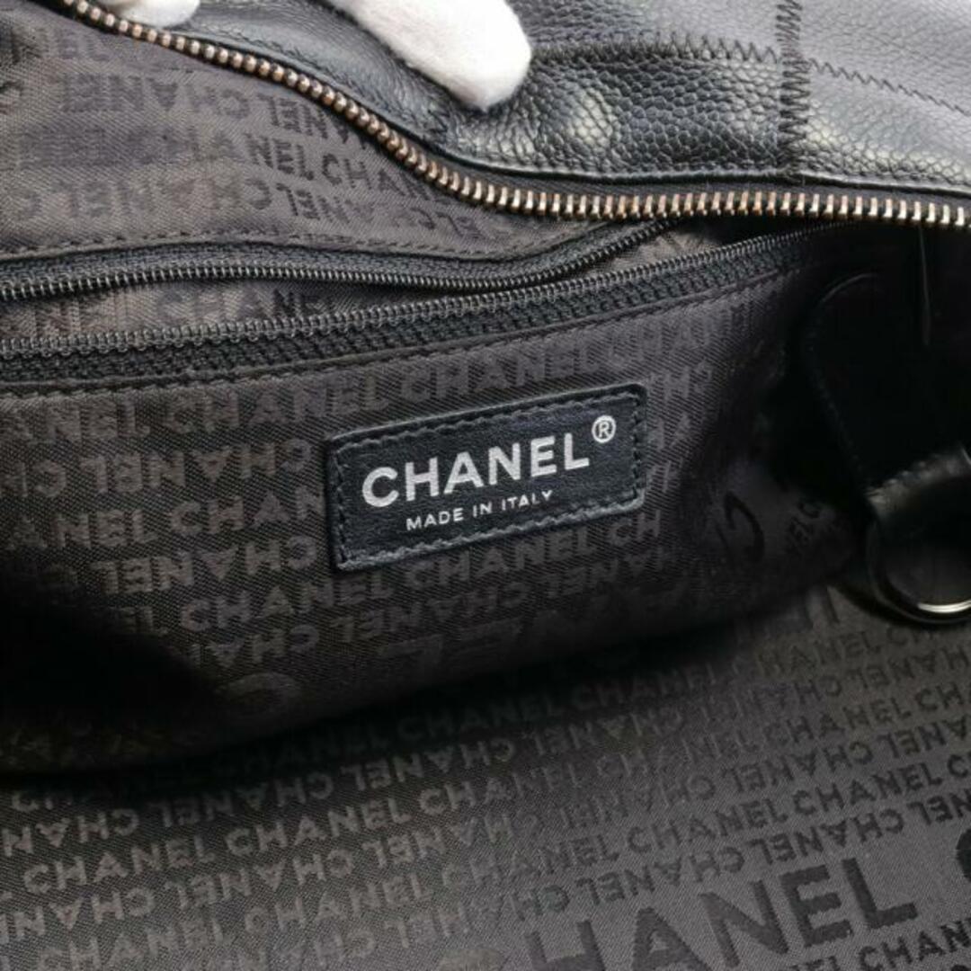 CHANEL - チョコバー ショルダーバッグ キャビアスキン ブラック
