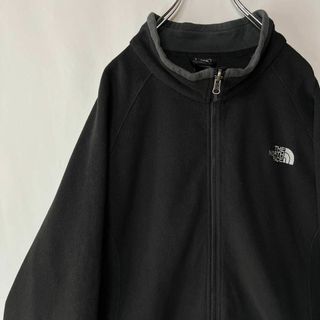 ザノースフェイス(THE NORTH FACE)のノースフェイス　フリースジャケット　ワンポイントロゴ　ブラック　2XLサイズ(ブルゾン)