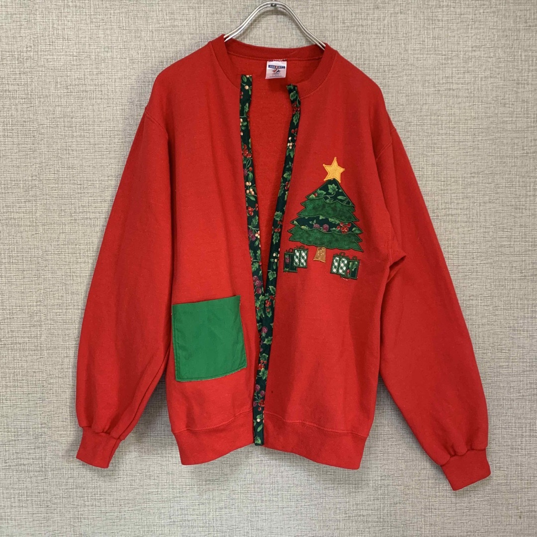 JERZEES(ジャージーズ)のジャージーズ　90s 00s  アメリカ古着　クリスマス　アメリカ輸入　古着 レディースのトップス(トレーナー/スウェット)の商品写真