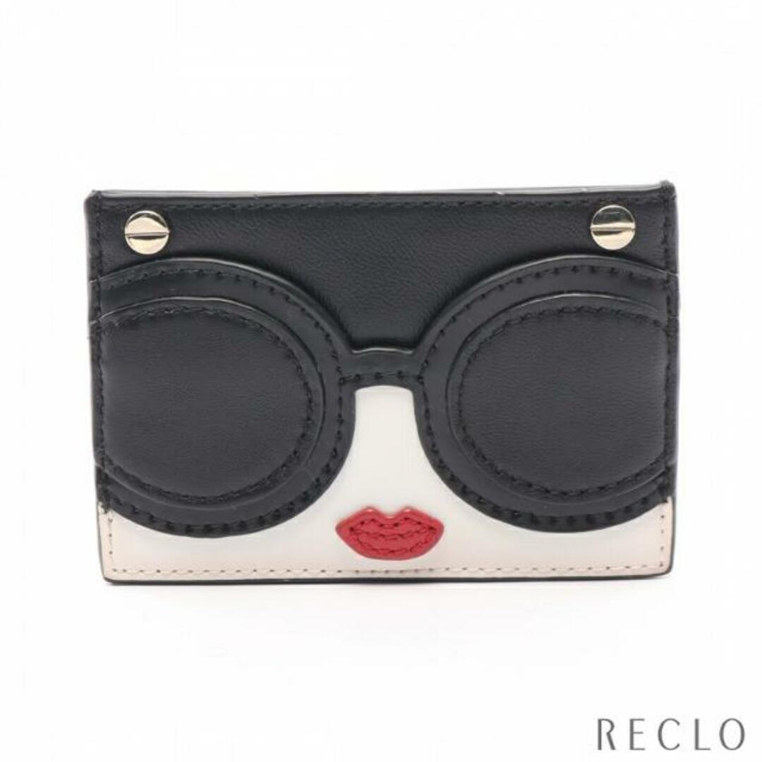 Alice+Olivia(アリスアンドオリビア)のSTACE FACE カードケース レザー ブラック ホワイト レッド レディースのファッション小物(名刺入れ/定期入れ)の商品写真