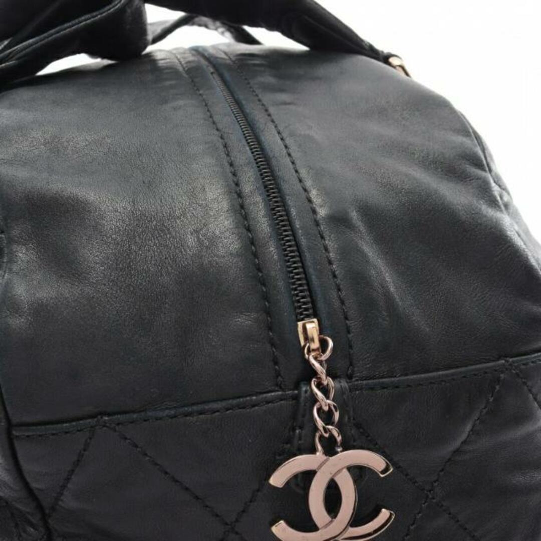 CHANEL(シャネル)のマトラッセ ハンドバッグ ミニボストンバッグ ラムスキン ブラック ピンクゴールド金具 レディースのバッグ(ハンドバッグ)の商品写真