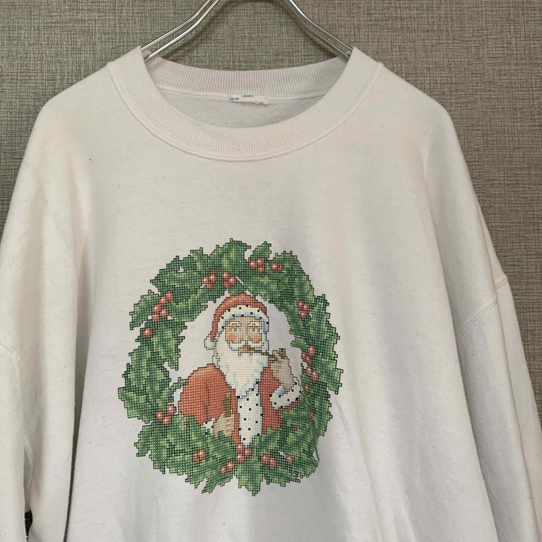 90s ビンテージ　アメリカ古着　サンタ　スウェット　クリスマス　アメリカ輸入 メンズのトップス(スウェット)の商品写真