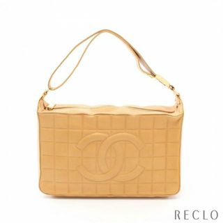 シャネル(CHANEL)のチョコバー ワンショルダーバッグ ラムスキン ライトベージュ ゴールド金具(ショルダーバッグ)