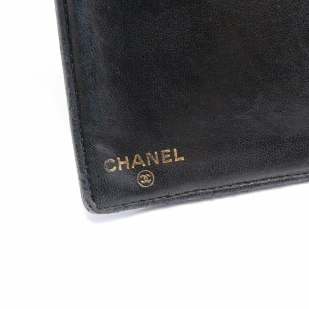 CHANEL(シャネル)のココマーク 二つ折り長財布 キャビアスキン ブラック ゴールド金具 レディースのファッション小物(財布)の商品写真