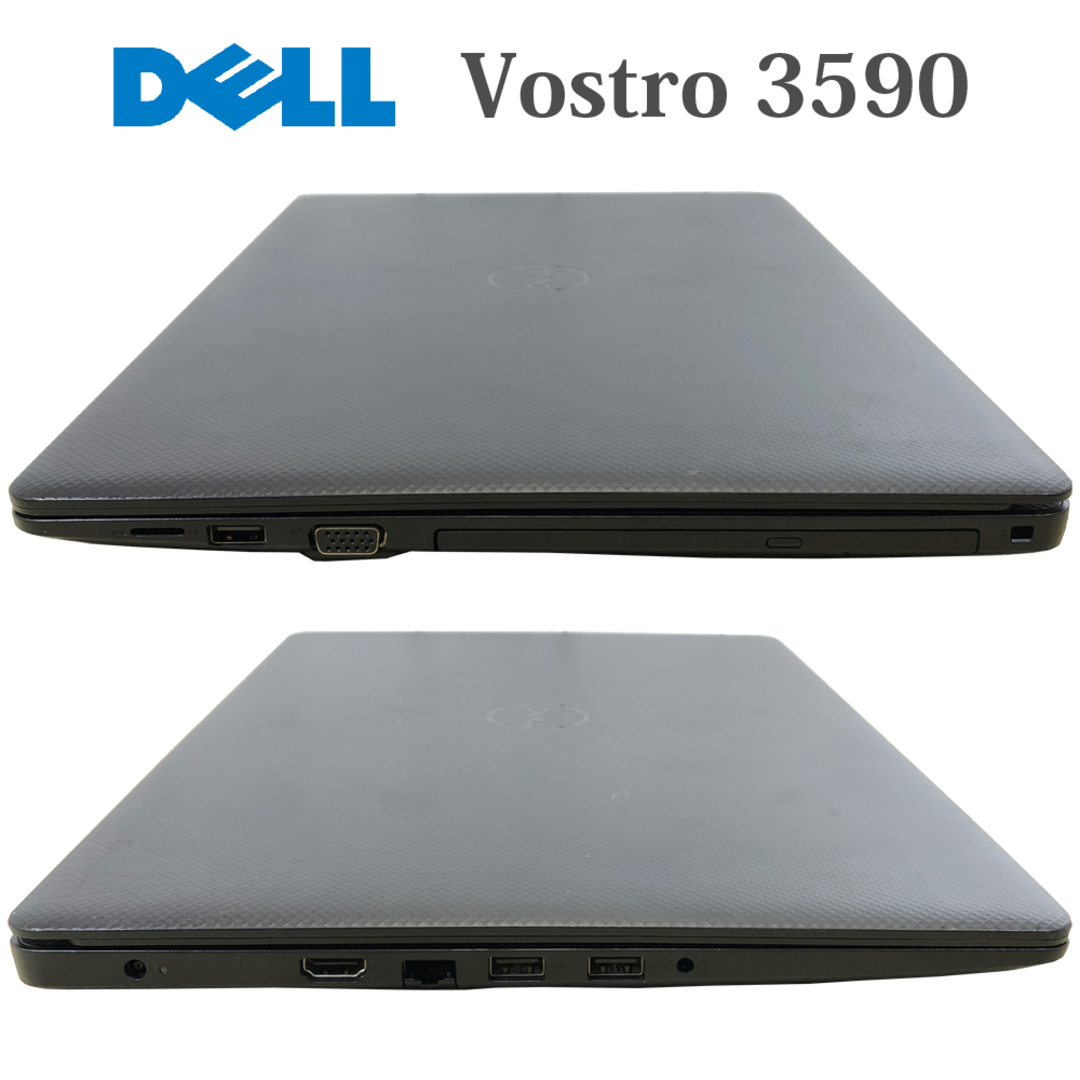 中古パソコン【1年保証】DELL Vostro 3590/Core i5 10210U 1.60GHz/メモリ8GB/SSD  (NVMe)256GB/無線LAN/【windows10 Home】【ノートパソコン】【今ならWPS Office付き】【送料無料】【MAR】【中古】