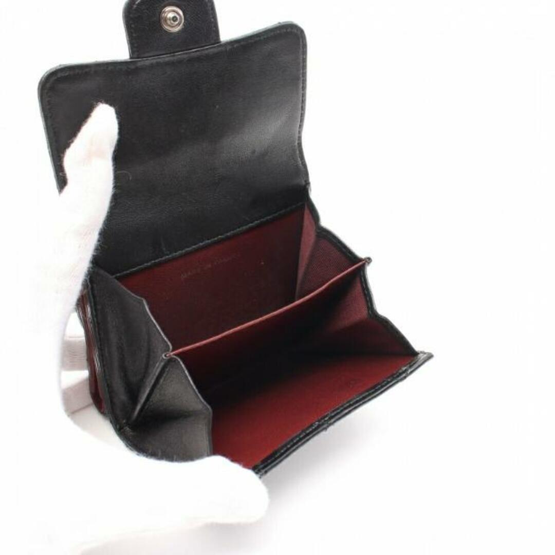 CHANEL(シャネル)のマトラッセ 三つ折り財布 Wホック財布 ラムスキン ブラック シルバー金具 レディースのファッション小物(財布)の商品写真