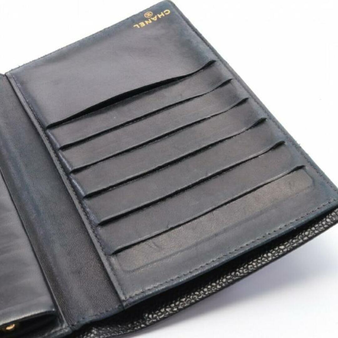 CHANEL(シャネル)のココマーク 二つ折り長財布 キャビアスキン ブラック ゴールド金具 レディースのファッション小物(財布)の商品写真