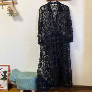 ザラ(ZARA)の♡本日限定お値下♡ZARA レース ワンピース ジレ♡XS(ロングワンピース/マキシワンピース)