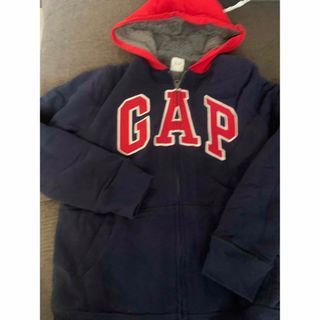 ギャップ(GAP)のGAP裏起毛パーカー160美品ネイビー(ジャケット/上着)