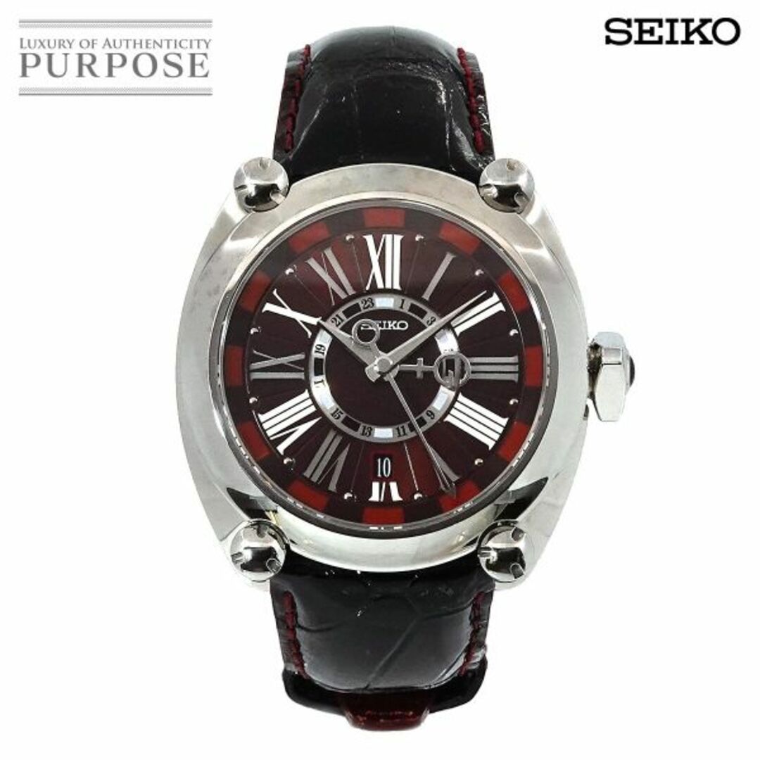 セイコー SEIKO ガランテ GMT SBLM005 メンズ 腕時計 8L36-00C0 デイト レッド 文字盤 オートマ 自動巻き ウォッチ Galante VLP 90208435