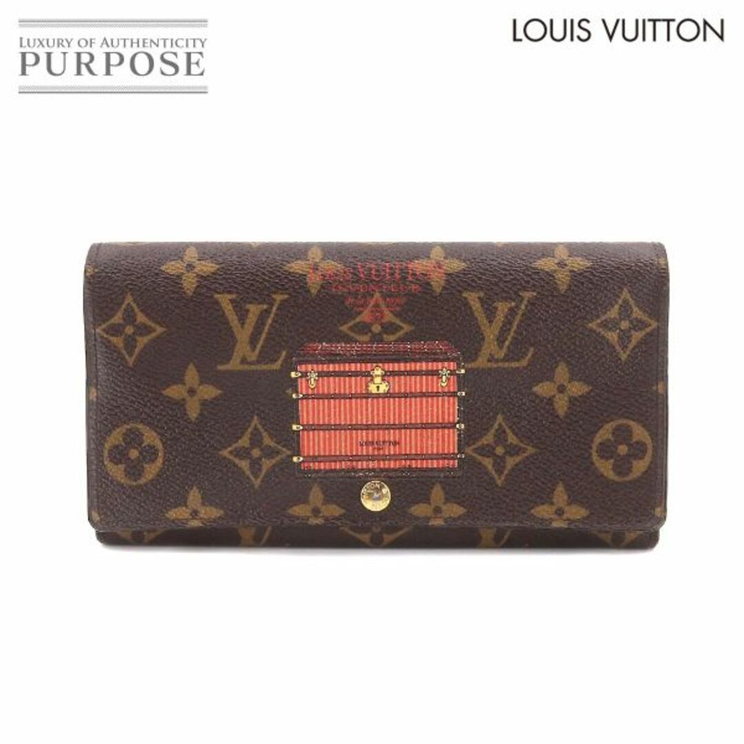 ルイ ヴィトン LOUIS VUITTON トランク＆ロック モノグラム ポルトフォイユ サラ 二つ折り 長財布 ブラウン M60415 VLP 90193333