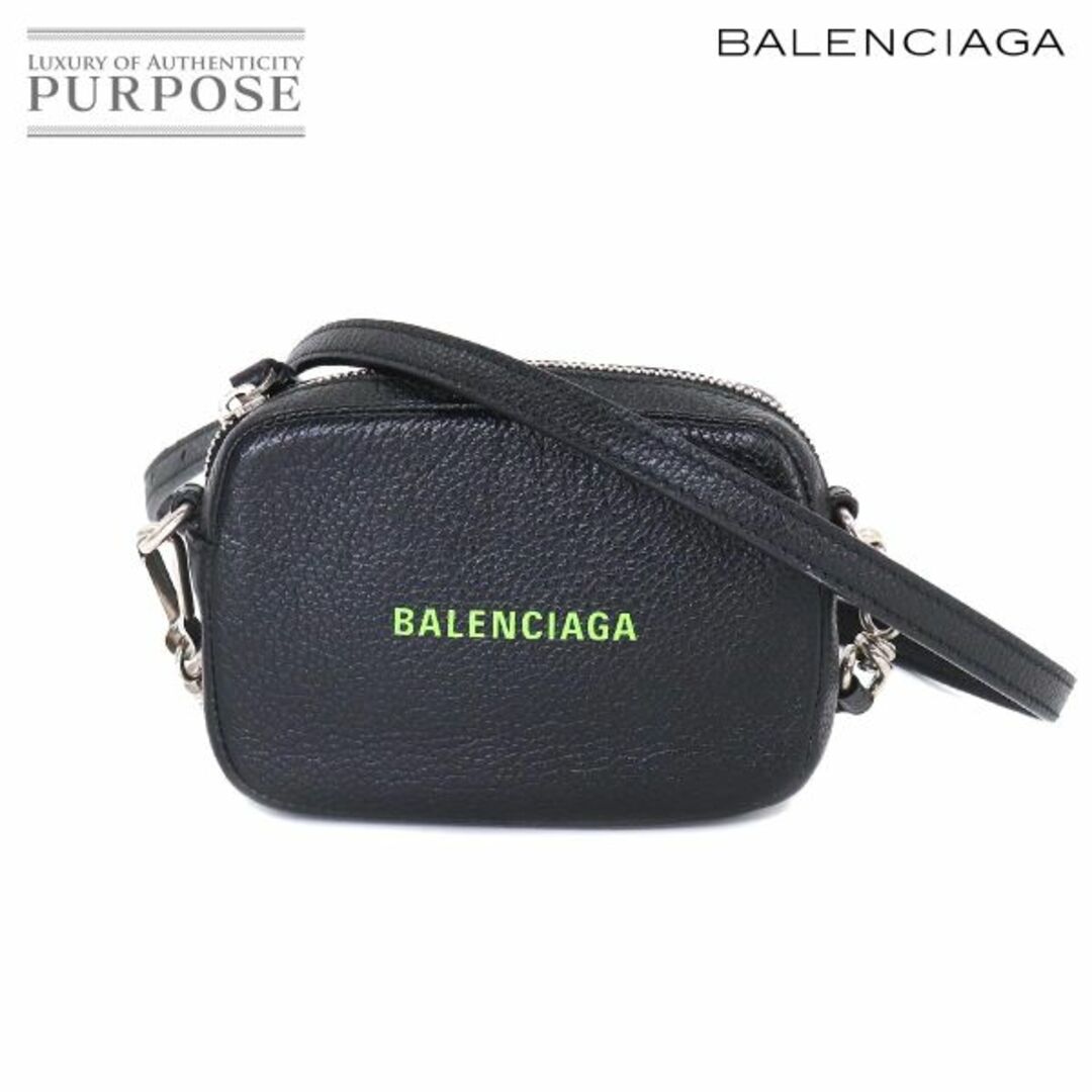 未使用 展示品 バレンシアガ BALENCIAGA キャッシュ ミニポーチ ショルダー バッグ レザー ブラック 640539 VLP  90207719 | フリマアプリ ラクマ