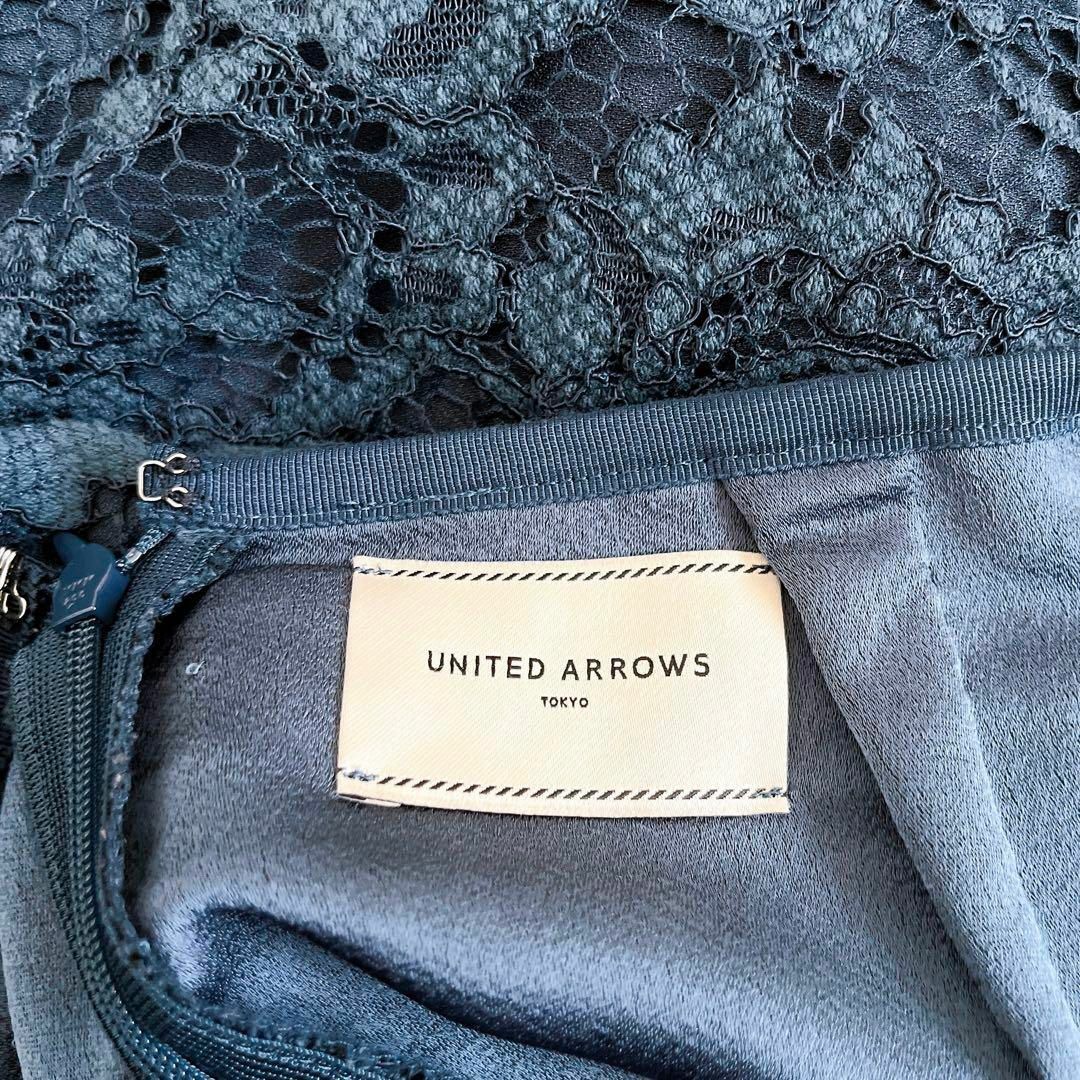 【UNITED ARROWS】ユナイテッドアローズ（34）花柄レース 膝丈 5