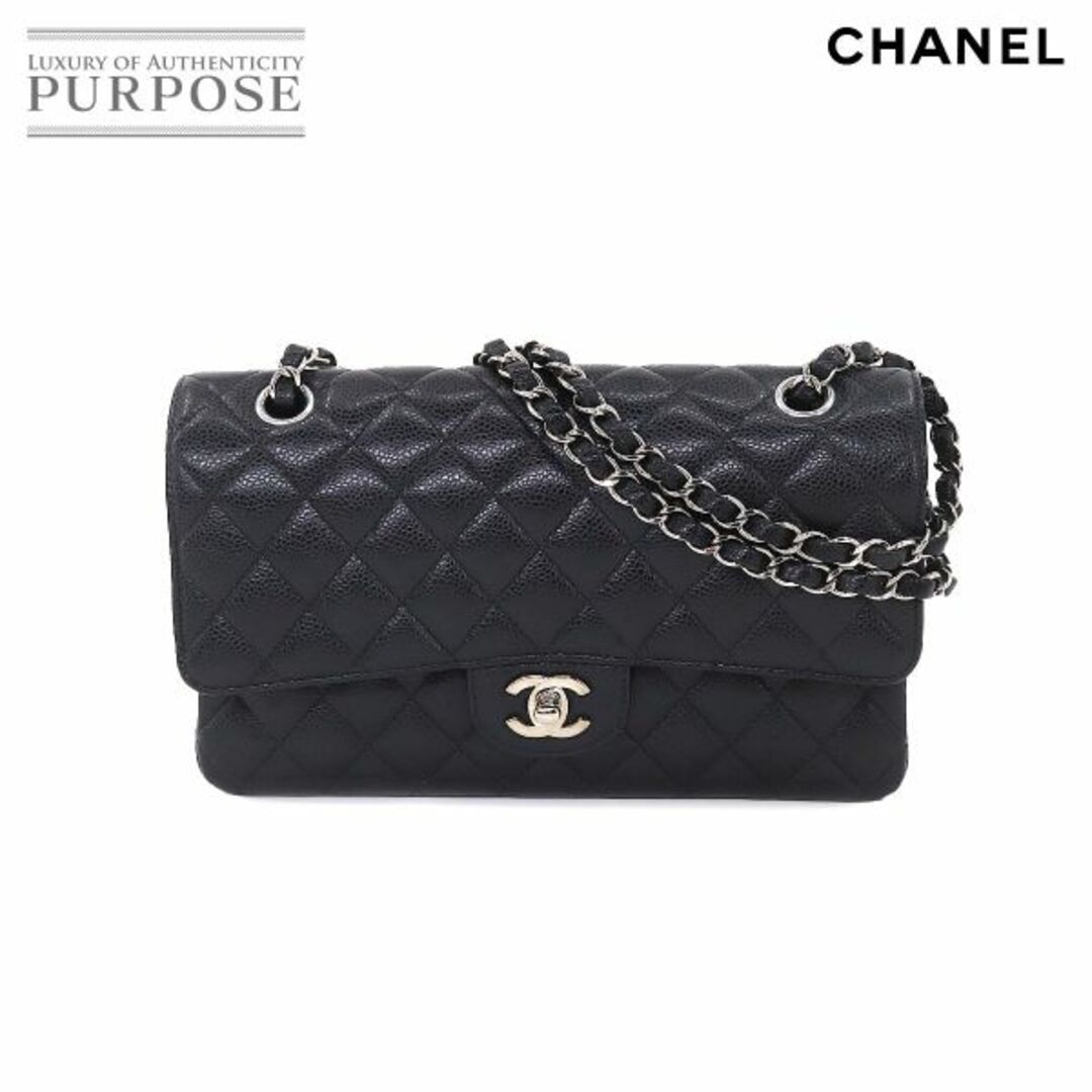 ６４０ｇ外側未使用 展示品 シャネル CHANEL マトラッセ 25 チェーン ショルダー バッグ キャビアスキン レザー ブラック A01112 VLP 90208297