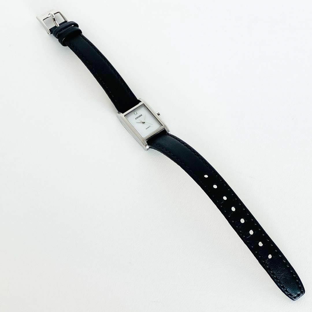 新品 シチズン腕時計クォーツ レディース 逆輸入/海外モデル 皮革レザーブラック 5