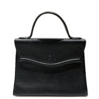 YVES SAINT LAURENT YSLロゴ トップハンドル ヴィンテージ 台形型 ハンドバッグ レザー