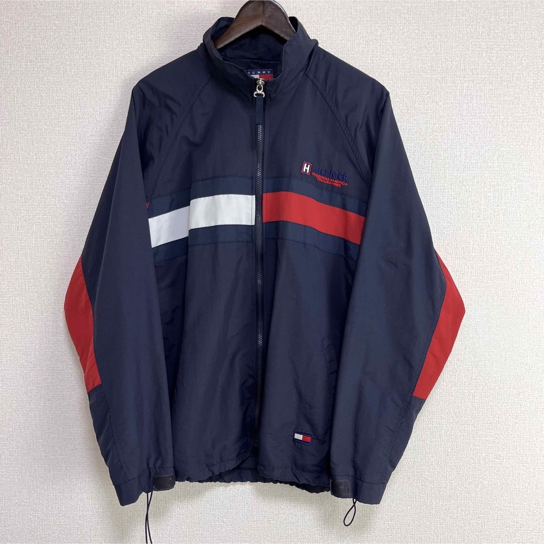 tommy hilfiger セットアップ ナイロンジャケット ネイビー 90s