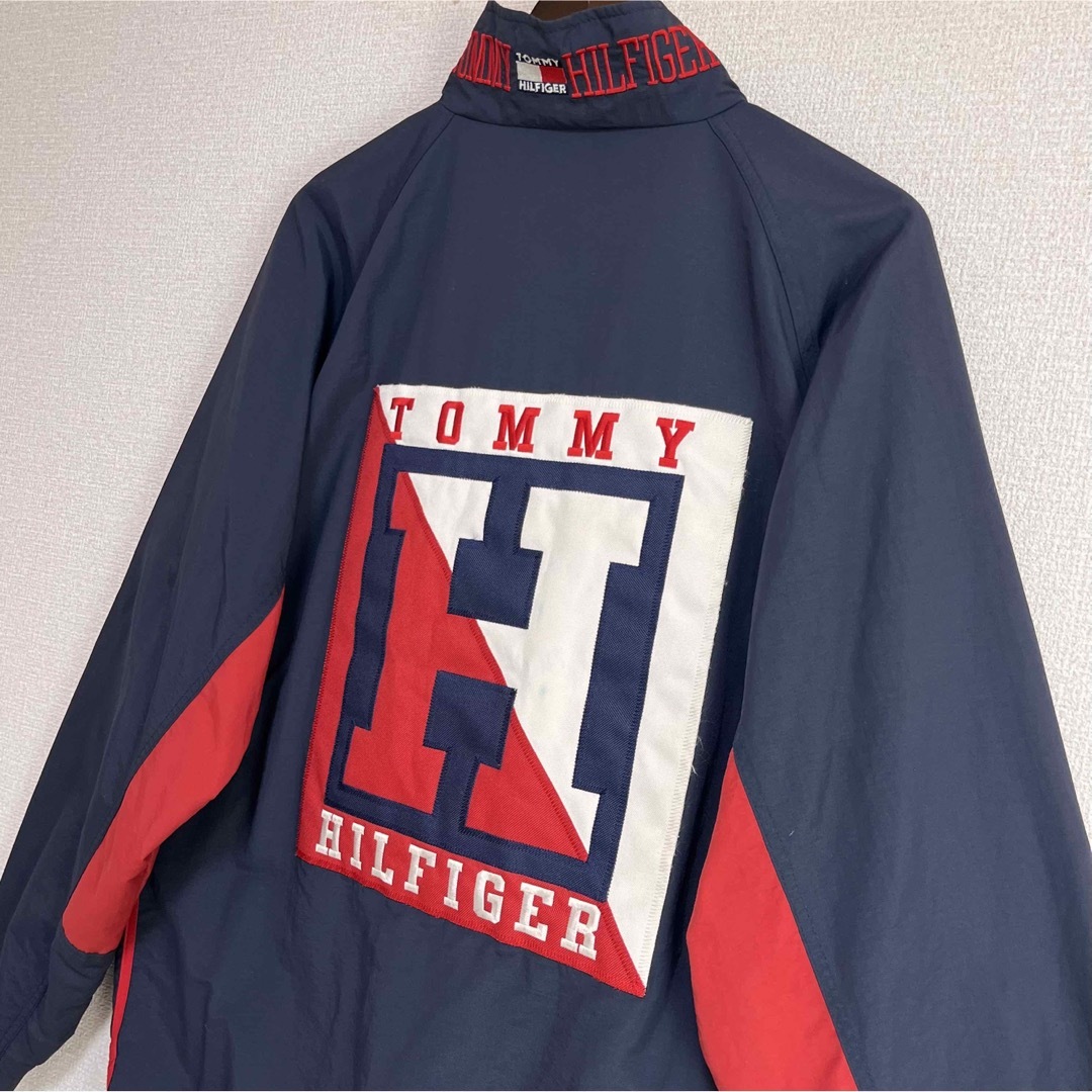 tommy hilfiger セットアップ ナイロンジャケット ネイビー 90s