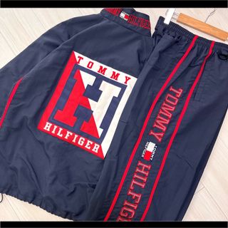 tommy hilfiger セットアップ ナイロンジャケット ネイビー 90s