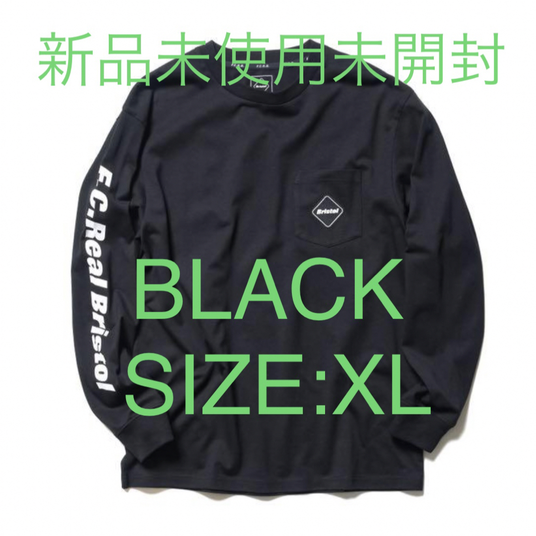 FCRB AUTHENTIC L/S TEAM POCKET TEE BLACK-