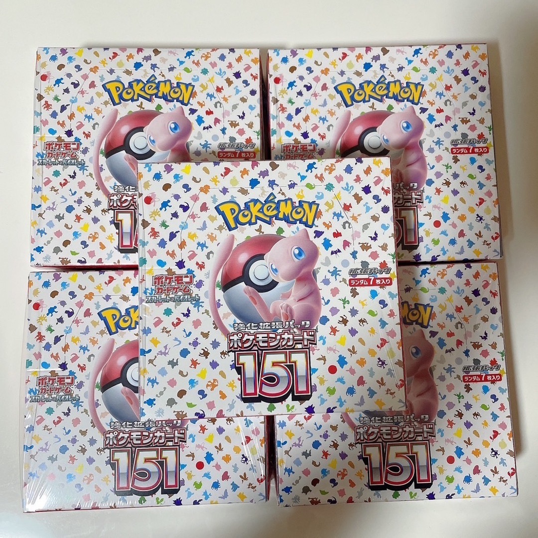 ポケモンカード151 5BOX シュリンク付き ポケモンセンターオンライン